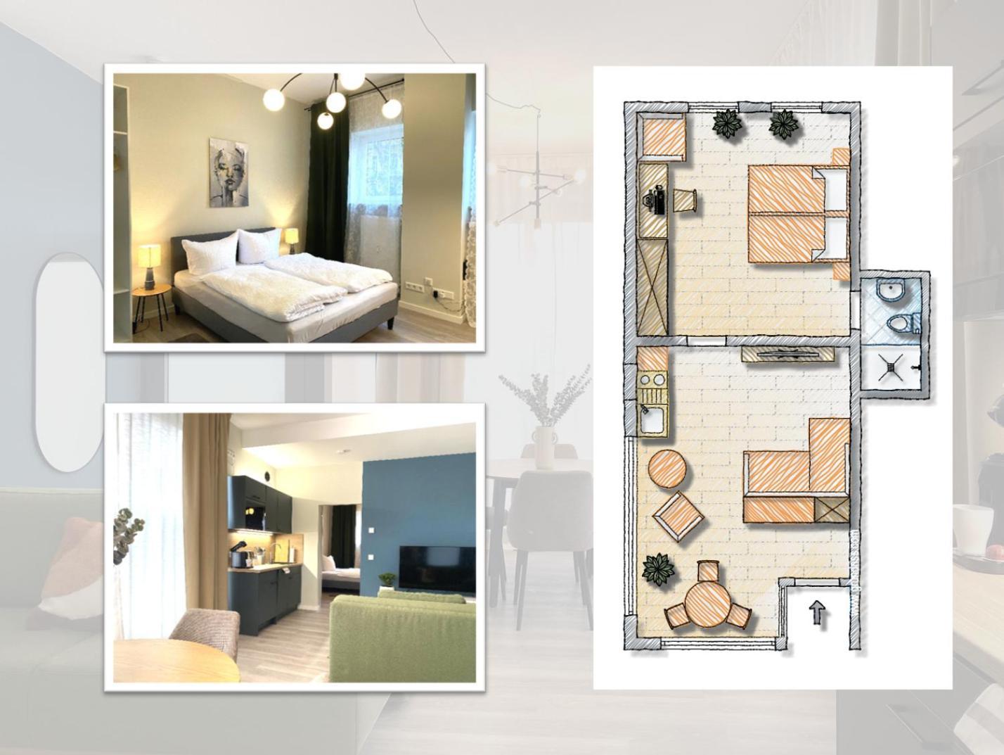 2-zimmer - Naehe Altstadt & Stadtpark & U-bahn Apartment *